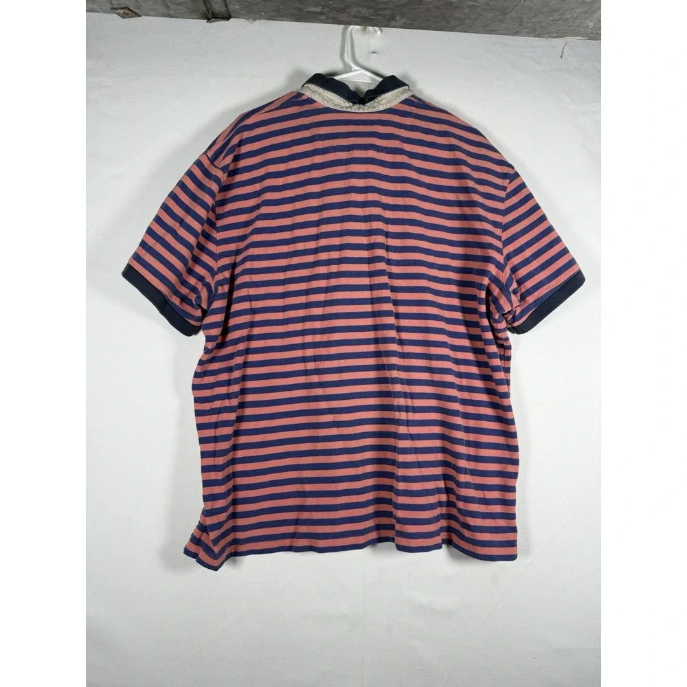 LL Bean Casco Bay Polo Shirt Men's XXL Stripe Freeport Maine Short Sleeve